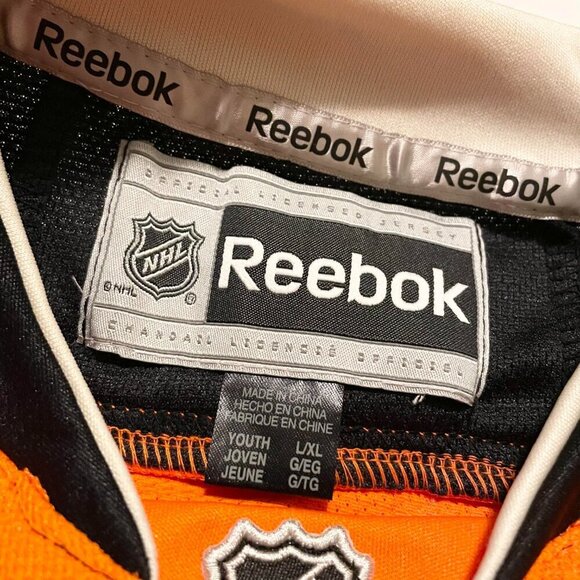 Philadelphia Flyers Youth Size L/XL Orange Reebok Jersey - Picture 4 of 16